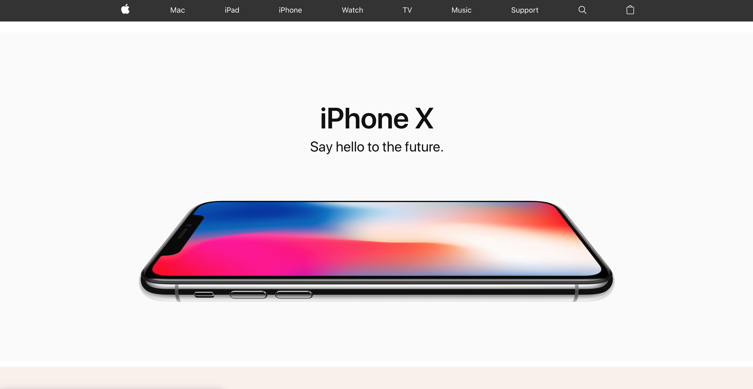 Website Design for apple.com in 2018